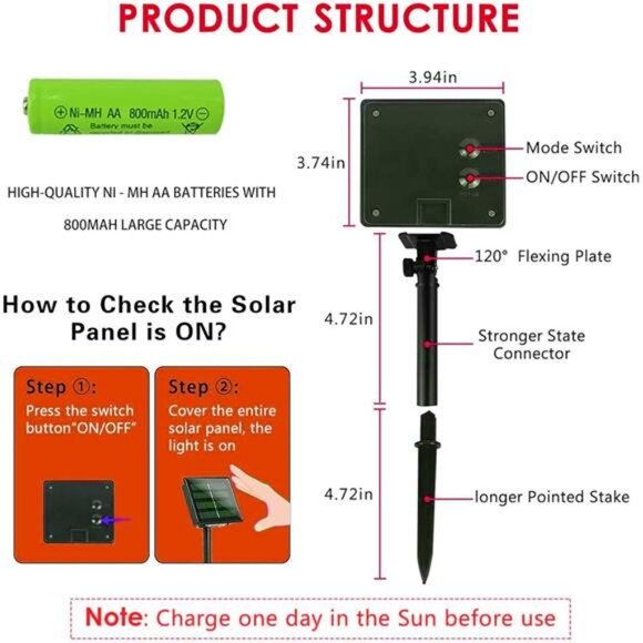 4 Pack Solar String Lights, Total 160FT 480LED Solar...